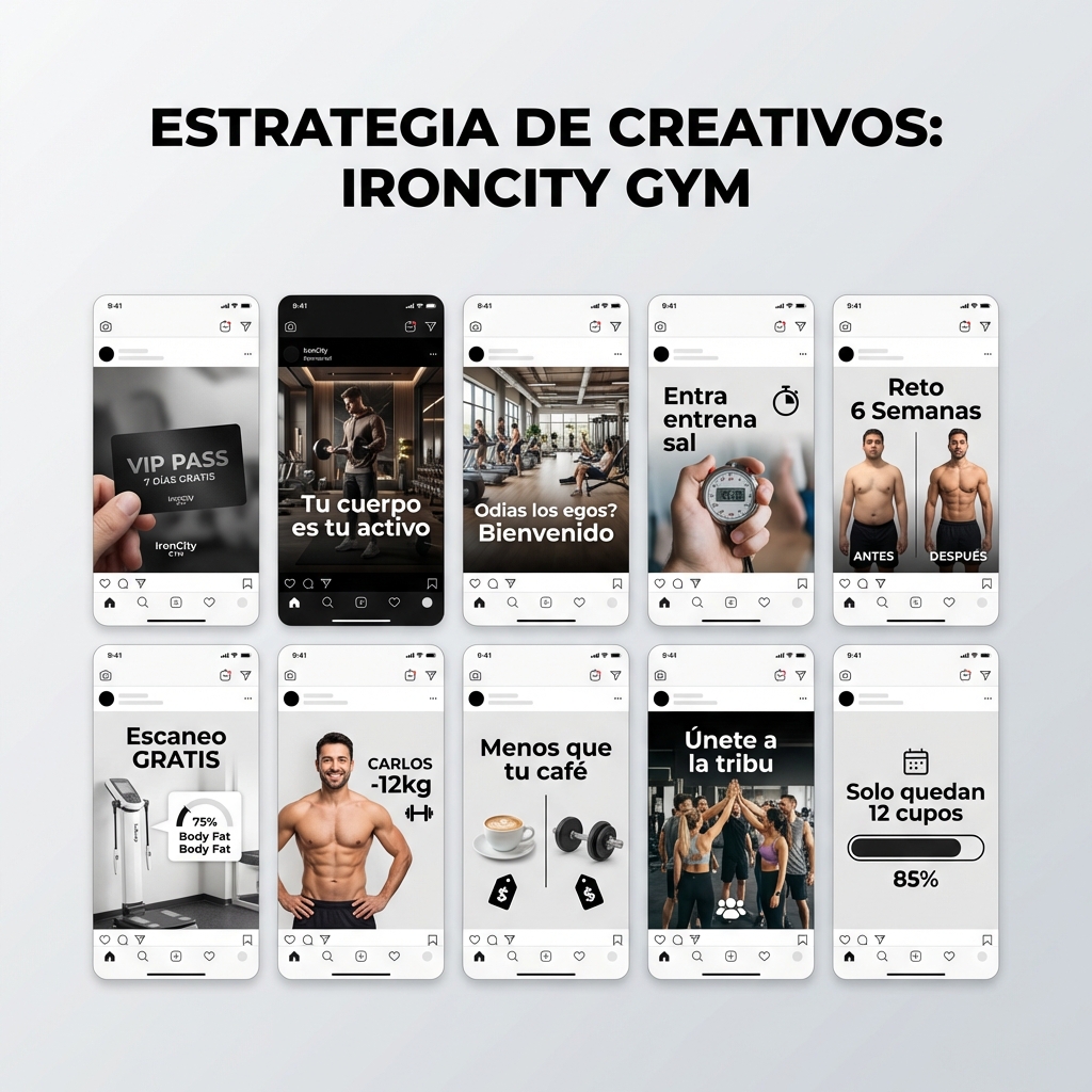 Estrategia de Creativos IronCity Gym